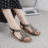 Luxury Ladies' Sandals with Wedge Heel – Celeste-Black-3-State of Style