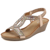 Luxury Ladies' Sandals with Wedge Heel – Celeste-Black-3-State of Style