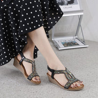 Luxury Ladies' Sandals with Wedge Heel – Celeste-Black-3-State of Style