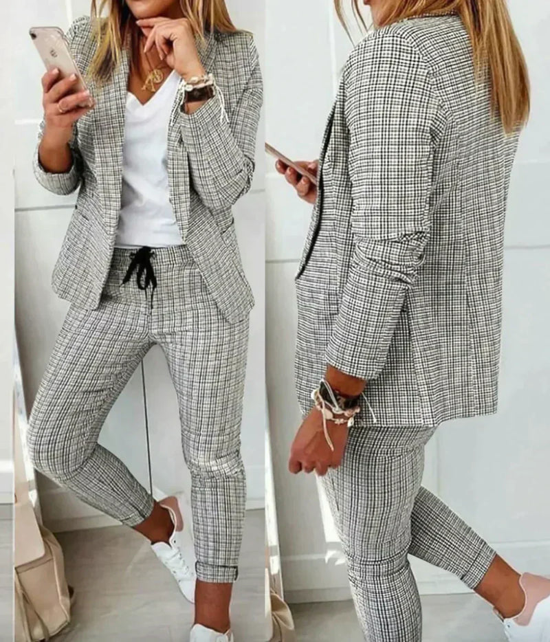 Luxury Ladies Suit - Celeste-Light Grey-S-State of Style