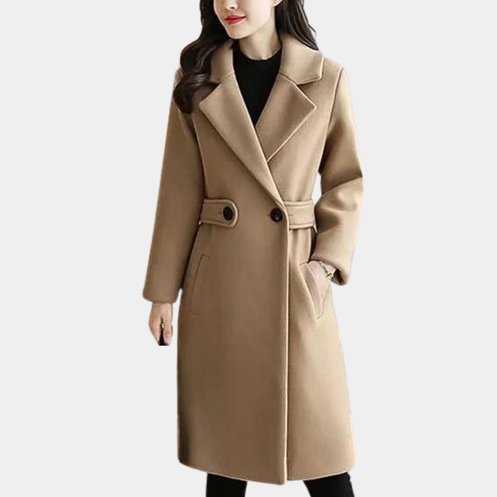 Luxury Ladies Winter Coat - Elise-Khaki-XS-State of Style