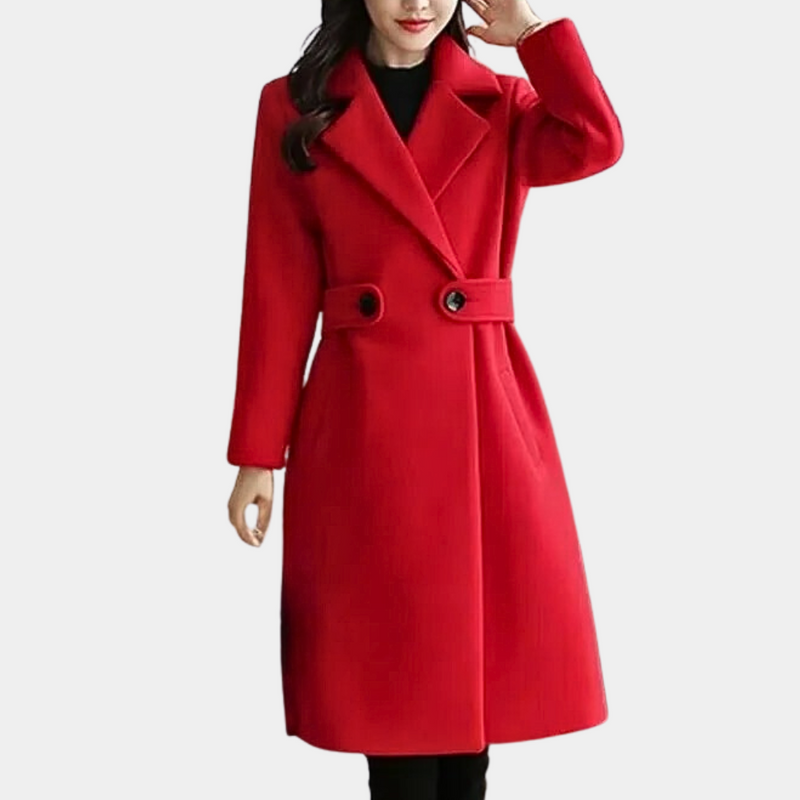 Luxury Ladies Winter Coat - Elise-Red-XS-State of Style
