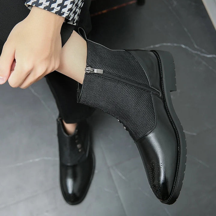 Luxury Leather Men's Boots - Levi-Black-5.0-State of Style