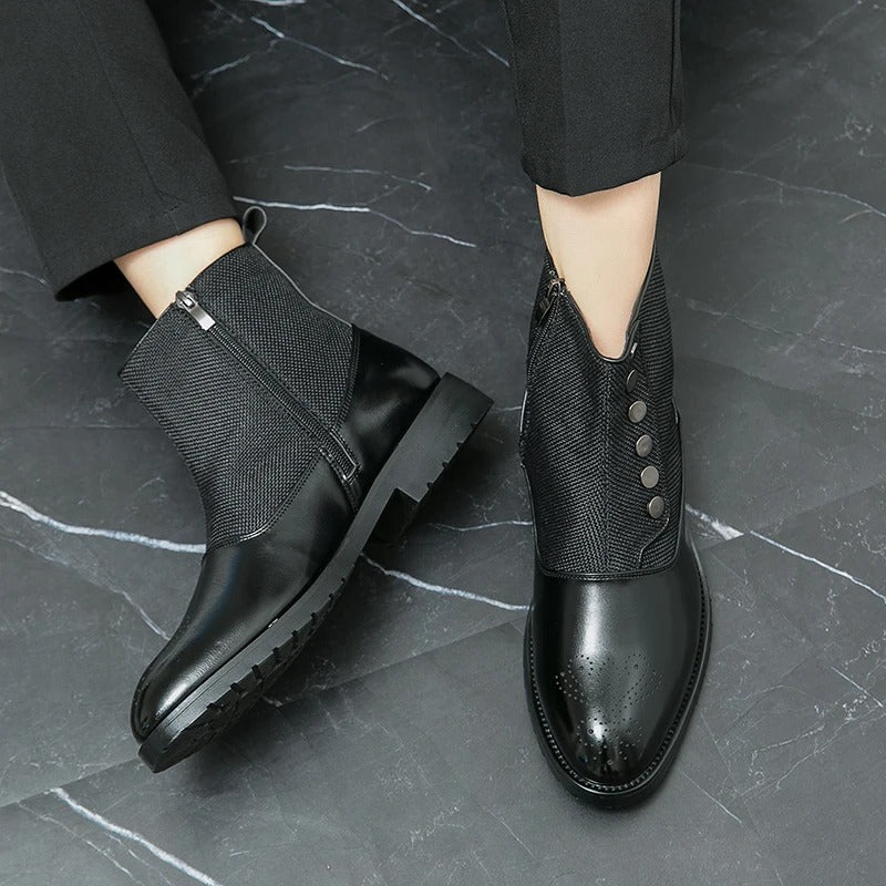 Luxury Leather Men's Boots - Levi-Black-5.0-State of Style