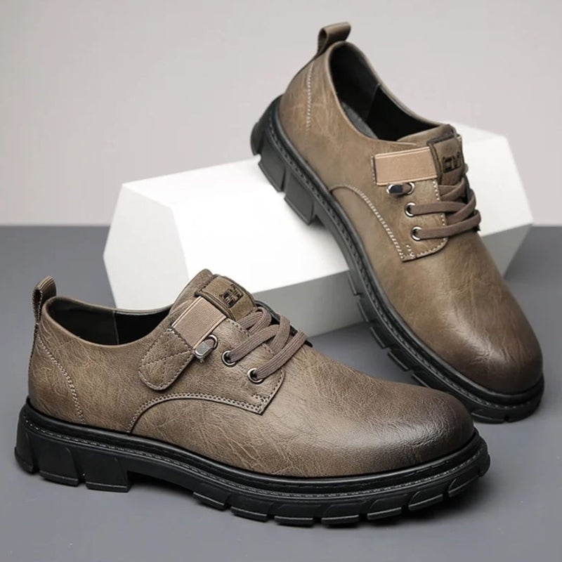 Luxury Leather Moccasins Harvey – Stylish & Breathable Comfort-Khaki-6.0-State of Style