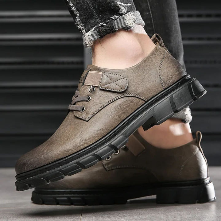 Luxury Leather Moccasins Harvey – Stylish & Breathable Comfort-Khaki-6.0-State of Style