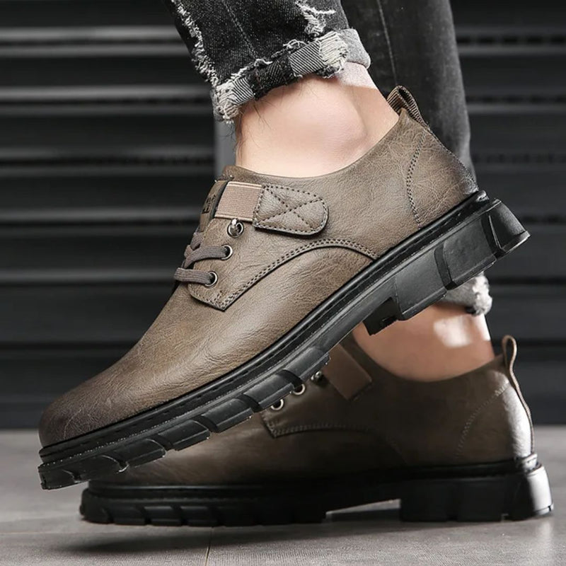 Luxury Leather Moccasins Harvey – Stylish & Breathable Comfort-Khaki-6.0-State of Style