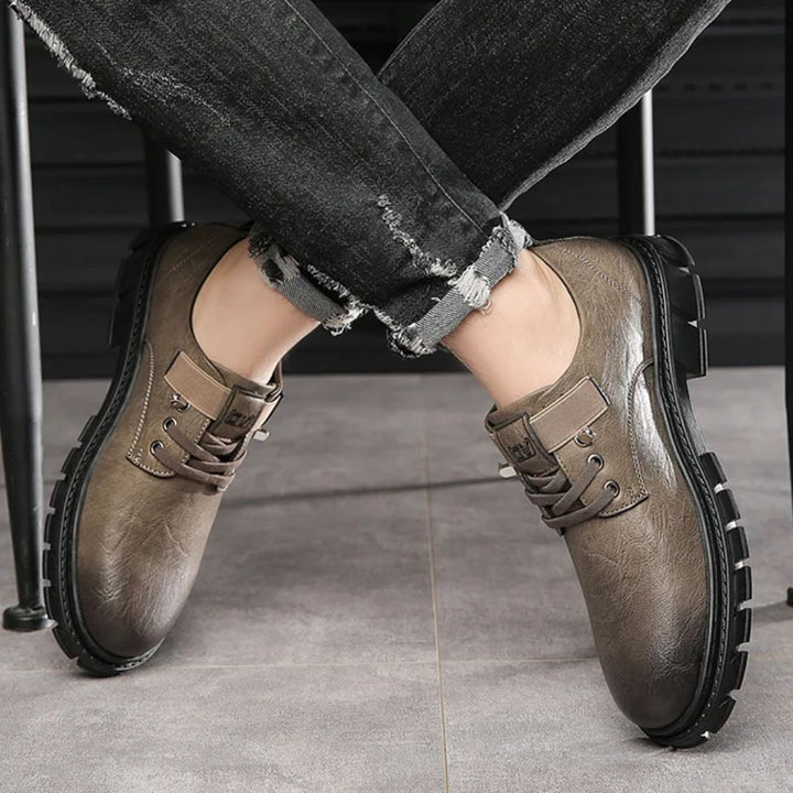 Luxury Leather Moccasins Harvey – Stylish & Breathable Comfort-Khaki-6.0-State of Style