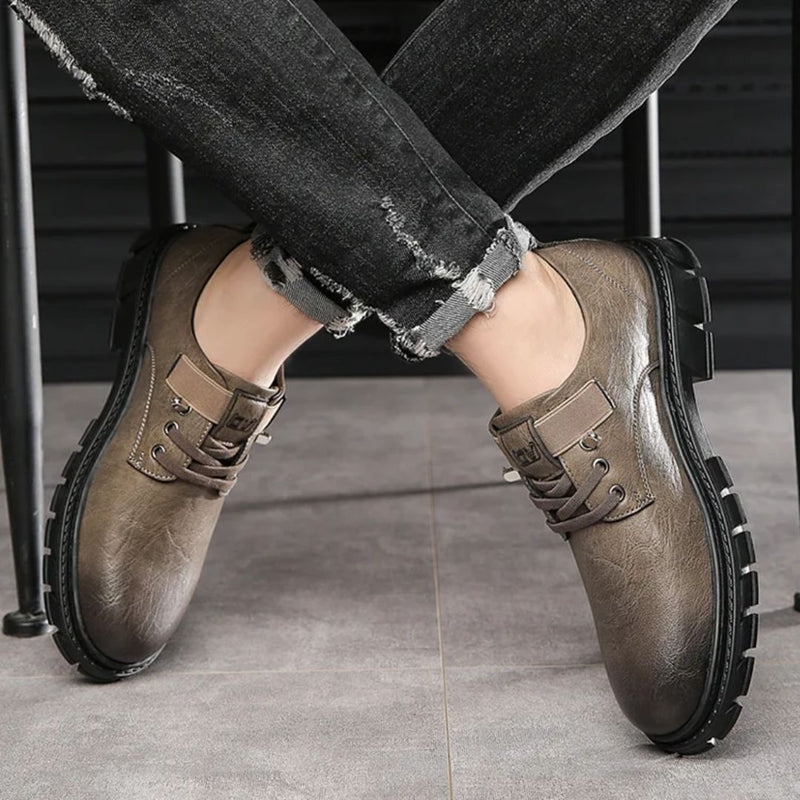 Luxury Leather Moccasins Harvey – Stylish & Breathable Comfort-Khaki-6.0-State of Style