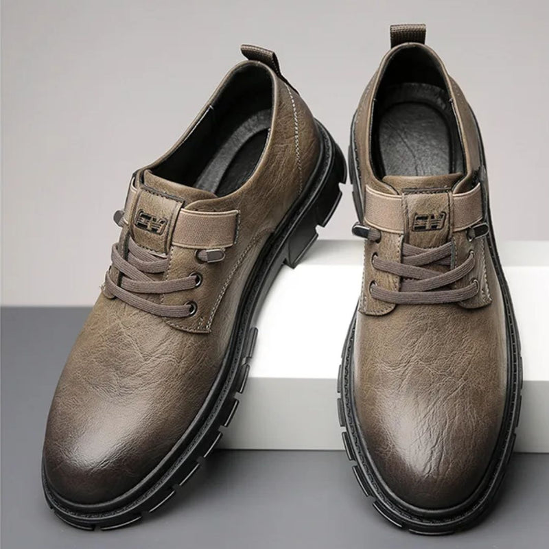 Luxury Leather Moccasins Harvey – Stylish & Breathable Comfort-Khaki-6.0-State of Style