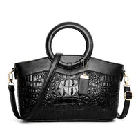 Luxury Leather Shoulder Bag - Liva-Black-State of Style