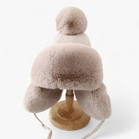 Luxury Lei Feng Hat with Warm Ear Flaps - ArcticCharm-Beige-Adult-State of Style