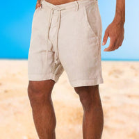 Luxury Linen Men's Shorts - Armand-Beige-S-State of Style