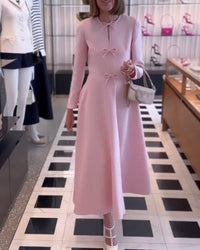 Luxury Maxi Dress with Bows - Celine-State of Style