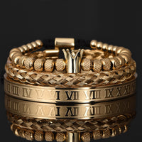 Luxury Men's Bracelet Set – Julius-Golden Crown Set-State of Style