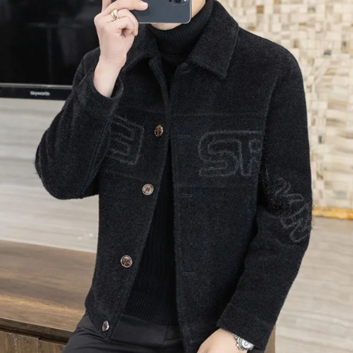 Luxury Men's Coat with Timeless Class - Bastien-Black-S-State of Style