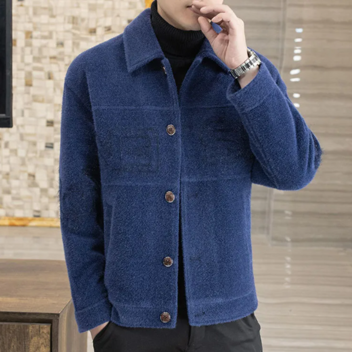 Luxury Men's Coat with Timeless Class - Bastien-Blue-S-State of Style