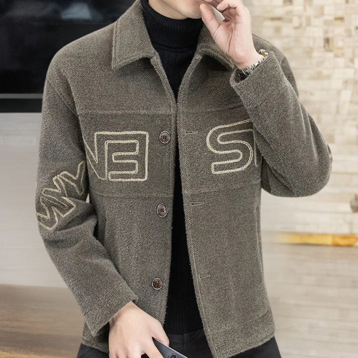 Luxury Men's Coat with Timeless Class - Bastien-Khaki-S-State of Style