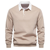 Luxury Men's Polo Sweater - Oliver-Beige-S-State of Style