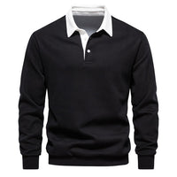 Luxury Men's Polo Sweater - Oliver-Black-S-State of Style