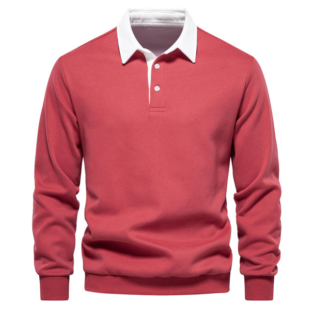 Luxury Men's Polo Sweater - Oliver-Red-S-State of Style