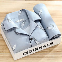 Luxury Men's Pyjama Set - Oliver-Gray Feather-L-State of Style