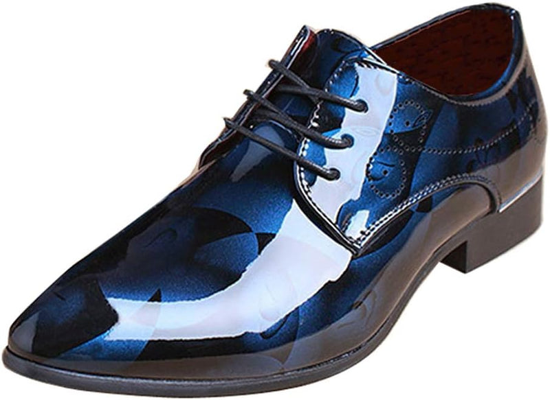 Luxury Men's Shoes - Michael-Blue Flower-6.5-State of Style