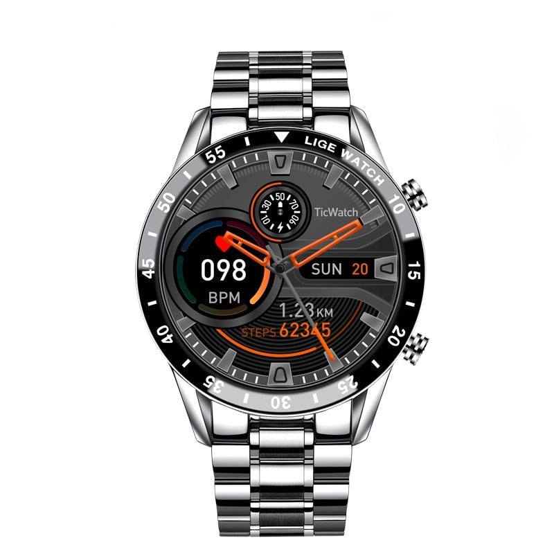 Luxury Men's Smartwatch – Axel-Silver 40 mm-State of Style
