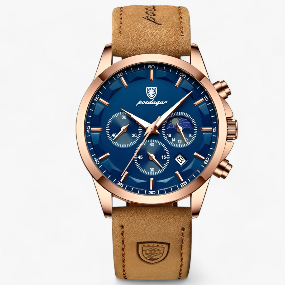 Luxury Men's Watch - Cassian-Rose Gold Blue L-State of Style
