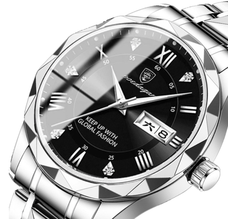 Luxury Men's Watch - Regalia-Silver/ Black-State of Style