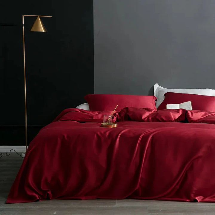 Luxury Natural Silk Duvet Cover - SilkEssence-Red-1.5m Bed-State of Style