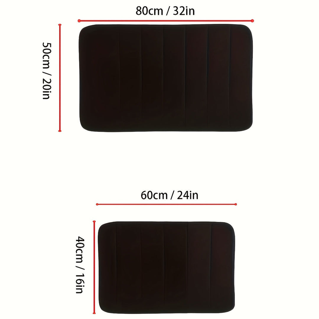 Luxury Non-Slip Bath Mat - Livia-Black-40 x 60 cm-State of Style