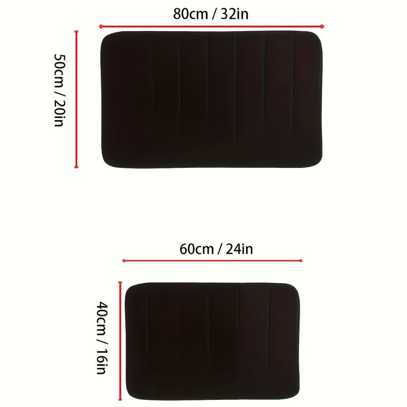 Luxury Non-Slip Bath Mat - Livia-Black-40 x 60 cm-State of Style