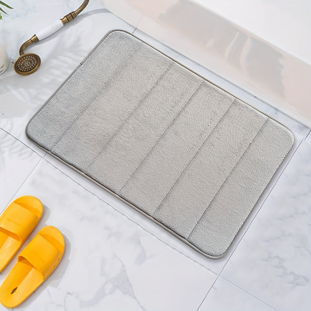 Luxury Non-Slip Bath Mat - Livia-Light grey-40 x 60 cm-State of Style