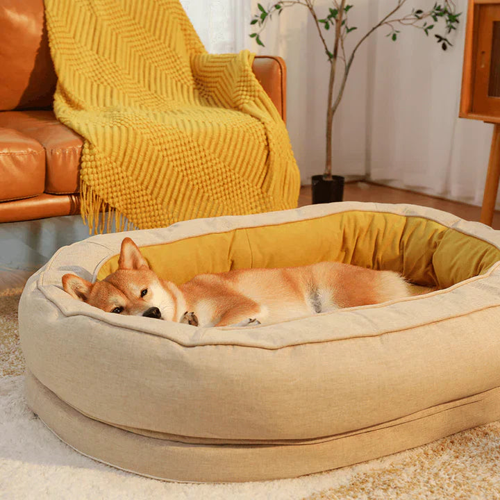 Luxury Orthopaedic Dog Bed - OrthoDonut-Yellow-M-State of Style