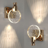 Luxury Round Crystal Wall Lamp – Celestia-Gold-Warm light-13cm-State of Style