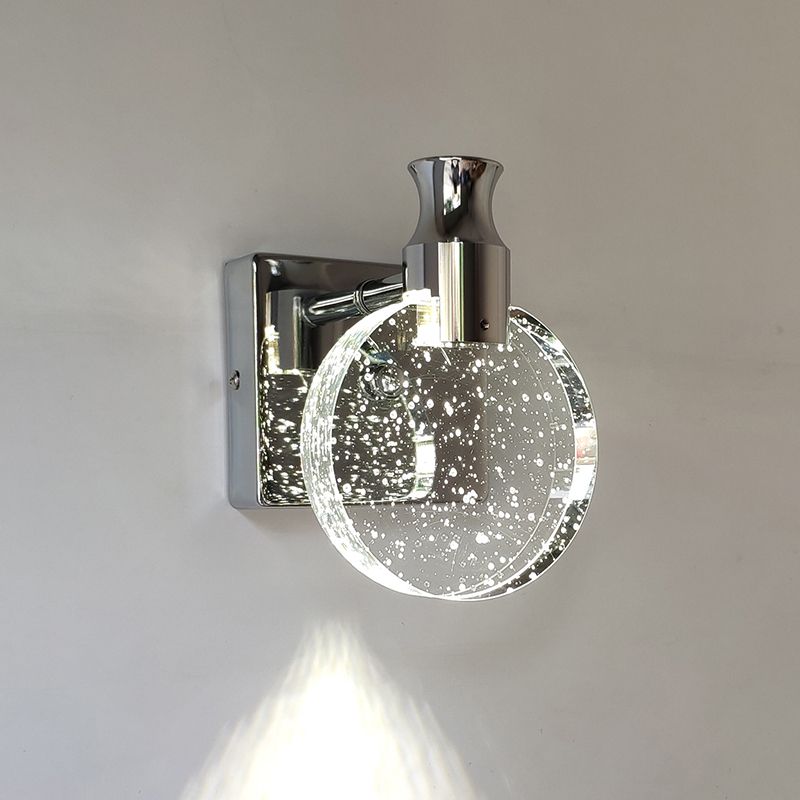 Luxury Round Crystal Wall Lamp – Celestia-Gold-Warm light-13cm-State of Style