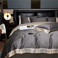 Luxury Satin Bedding Set 4-Piece - OpulenceSleep-Grey-1.5m 200x230cm-State of Style