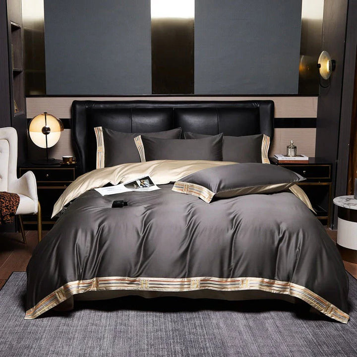 Luxury Satin Bedding Set 4-Piece - OpulenceSleep-Grey-1.5m 200x230cm-State of Style