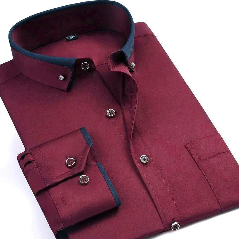 Luxury Shirt with Long Sleeves - Prestige-Red-XS-State of Style