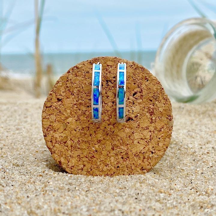 Luxury Silver and Opal Ocean Earrings - Mareva-State of Style