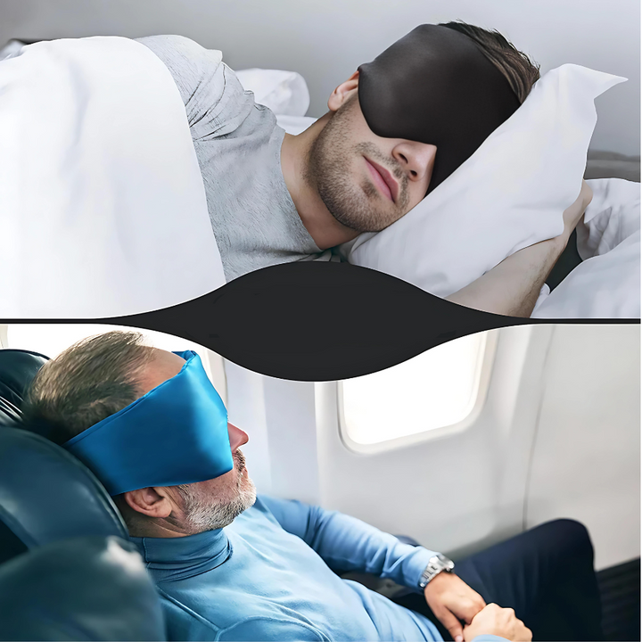 Luxury Sleep Mask made of Pure Mulberry Silk - LunaPure-Blue-State of Style