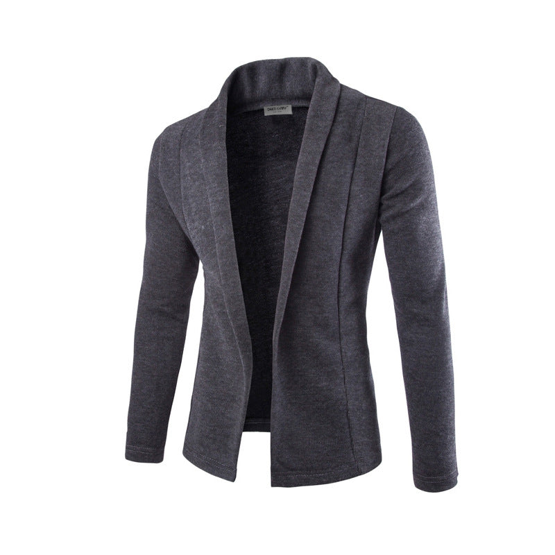 Luxury Slim-fit Stretch Men's Blazer - Dominic-Dark Grey-XS-State of Style
