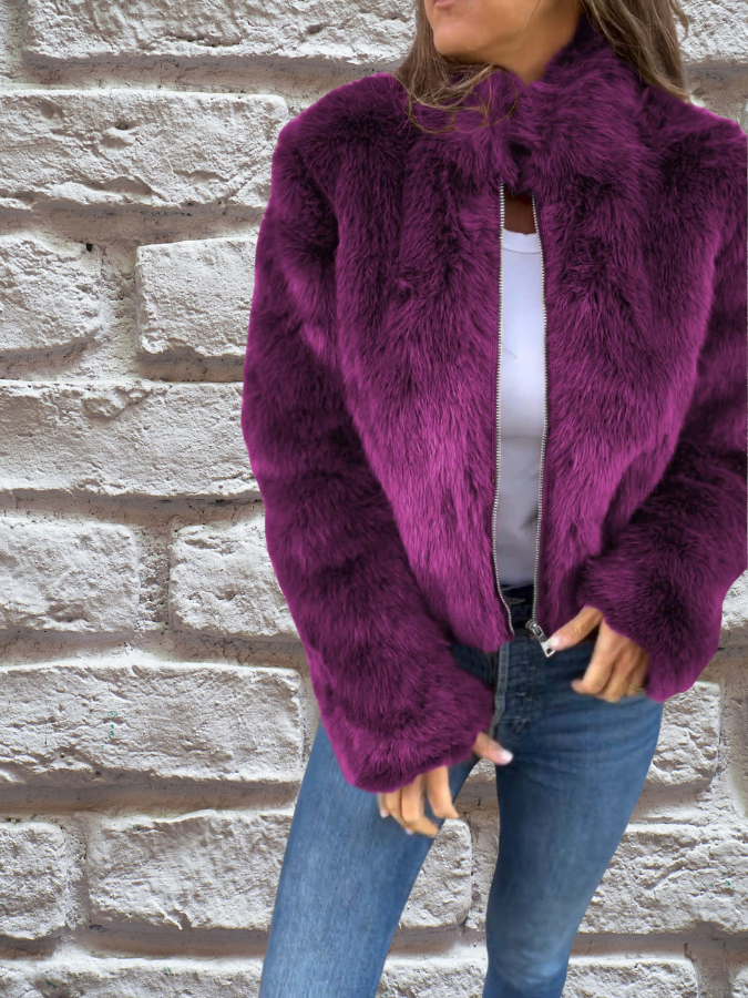 Luxury Soft Ladies Coat - Aurora-Purple-S-State of Style