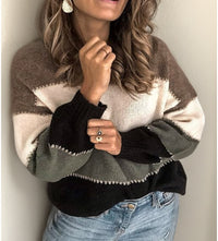 Luxury Striped Comfort Sweater - Celeste-Brown-XS-State of Style