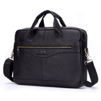 Luxury Stylish Leather Laptop Bag - Victor-Black 2-State of Style