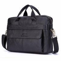 Luxury Stylish Leather Laptop Bag - Victor-Black 3-State of Style