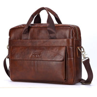 Luxury Stylish Leather Laptop Bag - Victor-Black-State of Style