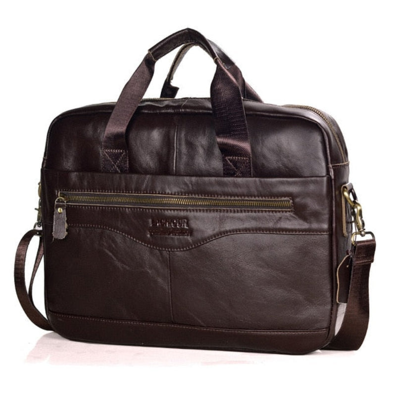 Luxury Stylish Leather Laptop Bag - Victor-Black-State of Style