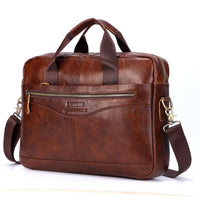 Luxury Stylish Leather Laptop Bag - Victor-Brown-State of Style